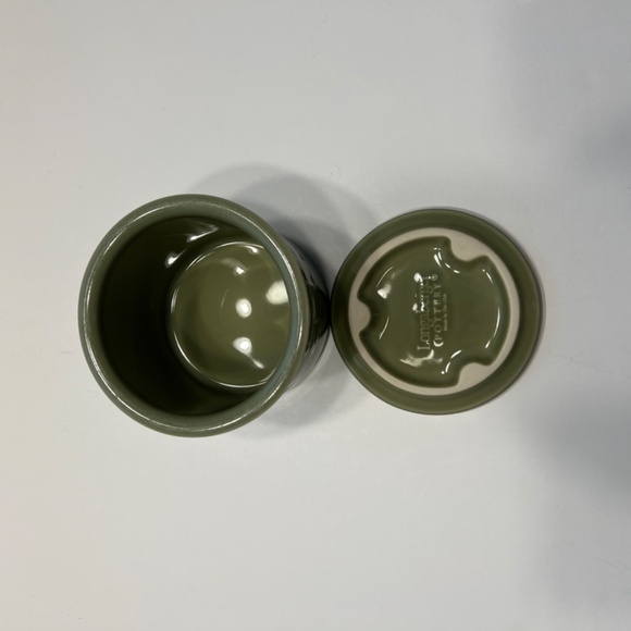 Longaberger Pint Pottery Sage Green Woven Traditions Salt Crock with Lid… - Picture 3 of 6